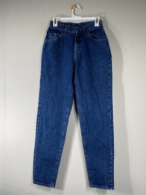 Vintage 90s Lee Tapered Mom Denim Jeans Women's 6 High Rise Blue VTG